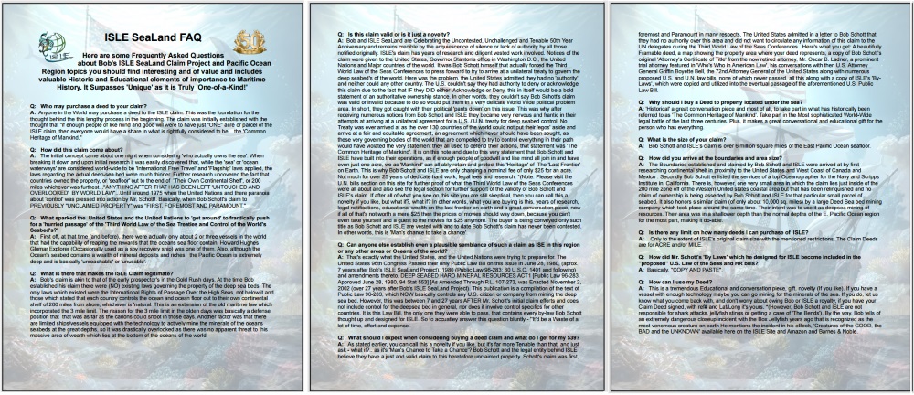 FAQ ISLE SeaLand Personalized Ocean Gift