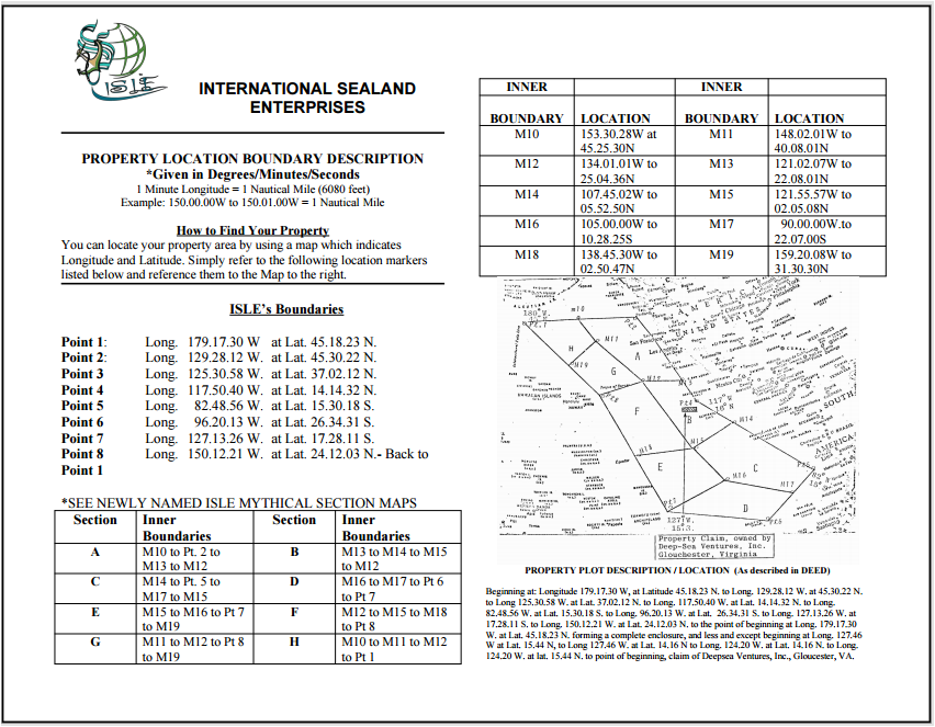 isle sealand claim area location map
