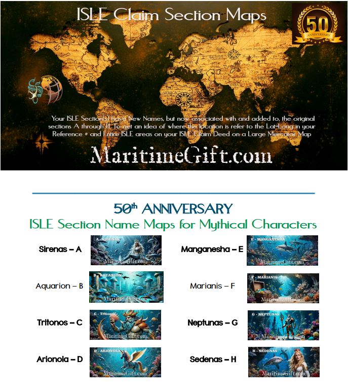 ISLE SeaLand Claim Sections and New Nautical Name ID