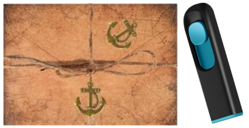 ISLE SeaLand Kit nautical envelope and flash drive