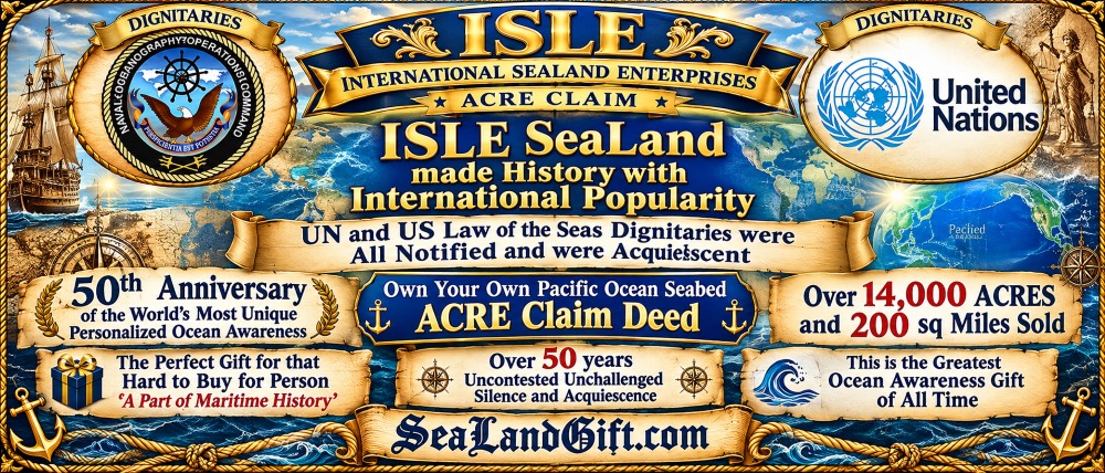 Acre of Pacific Ocean Seabed under $50 legally established